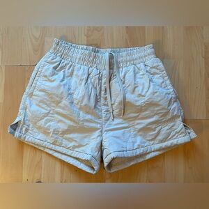 SACRE Alyssa Beige Quilted Shorts Size S Women Athletic Running Casual Y30